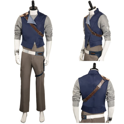Mens Survivor Cal Kestis Cosplay Costume Outfit Halloween Party Cal Kestis Costume Adult Full Set