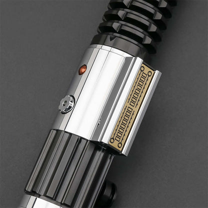 Obi EP3 lightsaber replica close-up showing detailed design and features of the collectible saber.