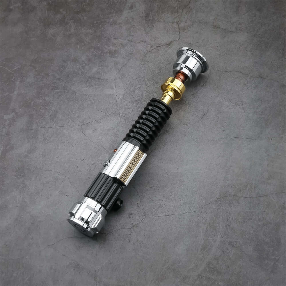 Obi EP3 lightsaber replica featuring detailed design and collectibles quality for fans.