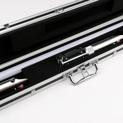 NovaSaber Premium Travel Case: Sleek, durable exterior with reinforced handle and secure locking mechanisms, compact and lightweight design for convenient travel.