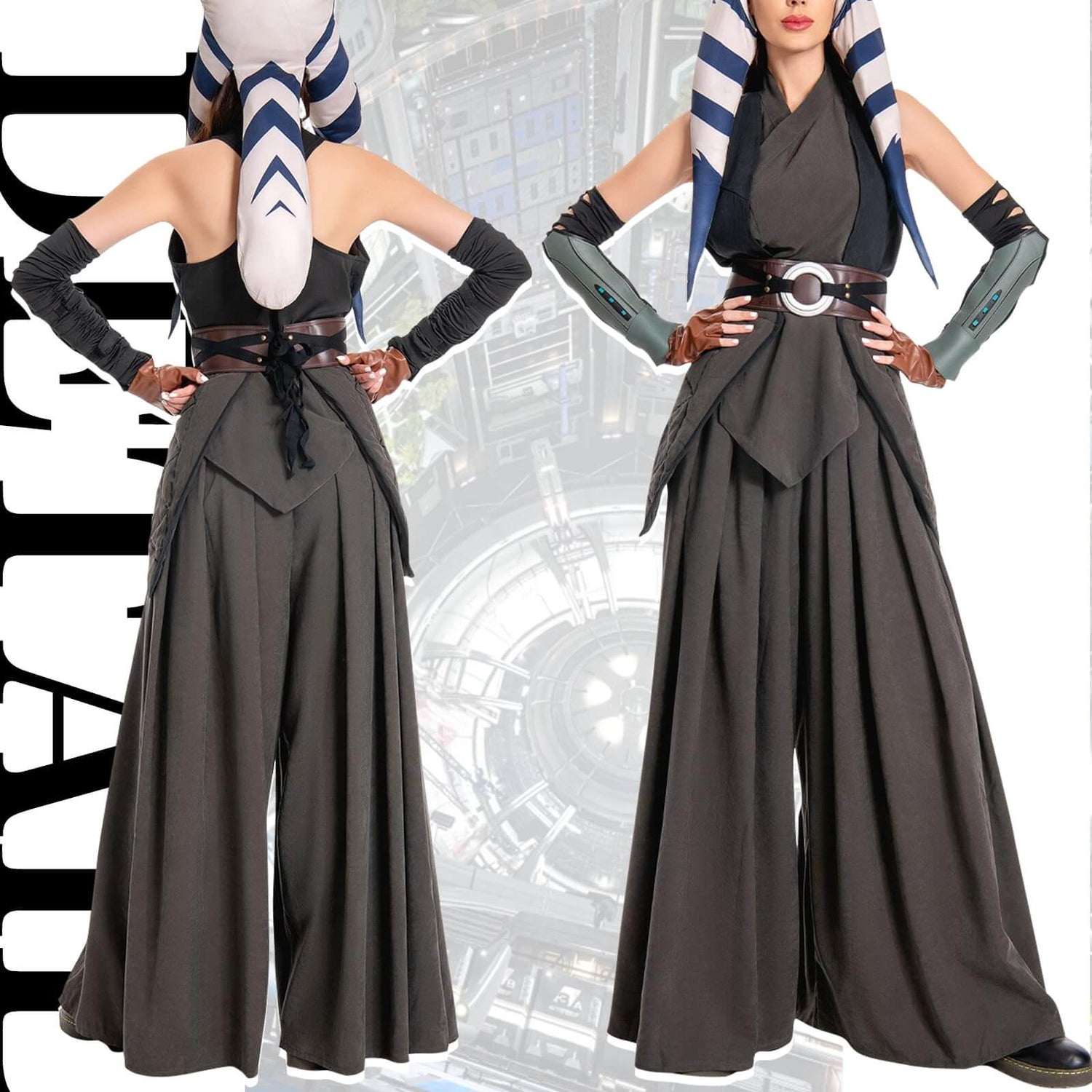 Womens Costume Cosplay Suits Full Set Outfits Adults Cape Robe Uniform Halloween