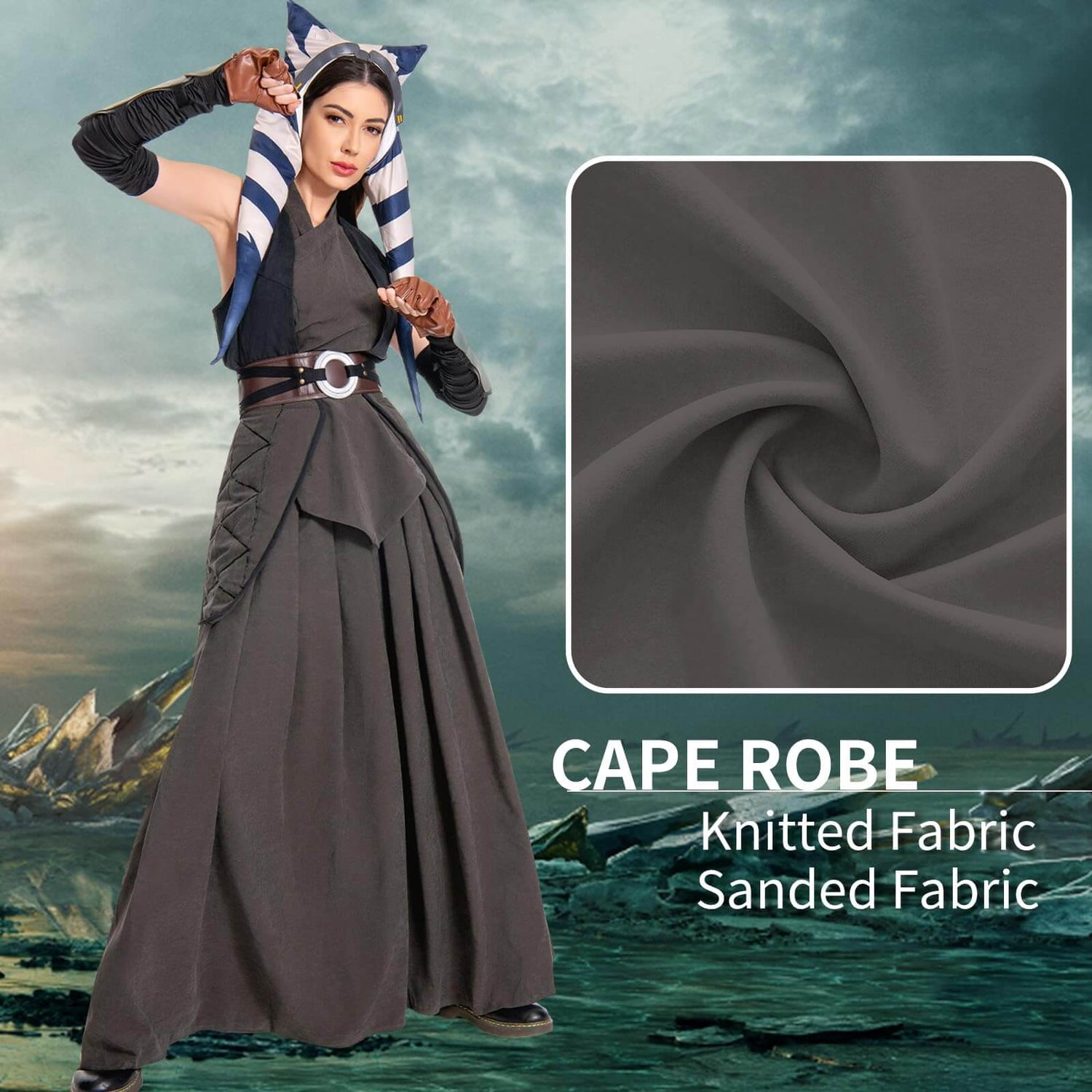 Womens Costume Cosplay Suits Full Set Outfits Adults Cape Robe Uniform Halloween