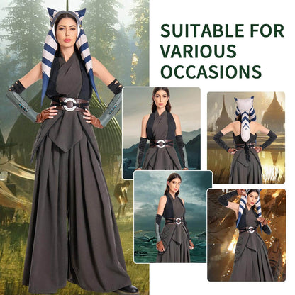 Womens Costume Cosplay Suits Full Set Outfits Adults Cape Robe Uniform Halloween