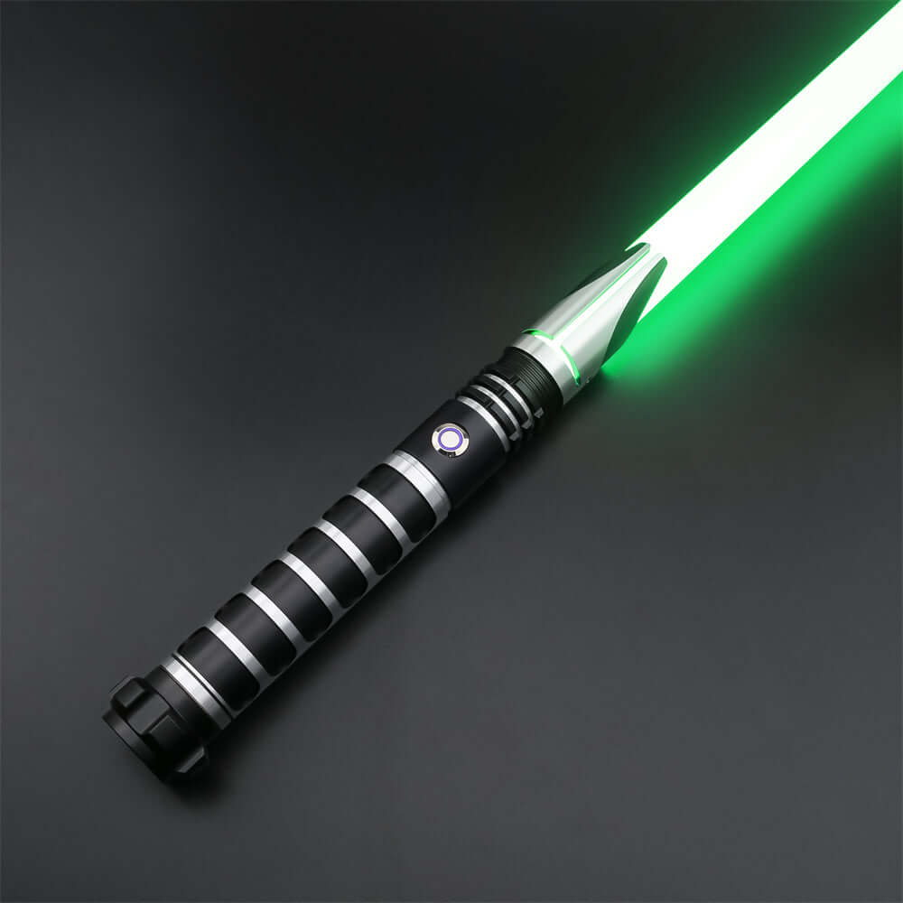 Gladiator Combat Lightsaber with rugged hilt and durable polycarbonate blade, designed for intense dueling and display.