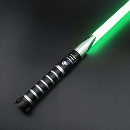 Gladiator Combat Lightsaber with rugged hilt and durable polycarbonate blade, designed for intense dueling and display.