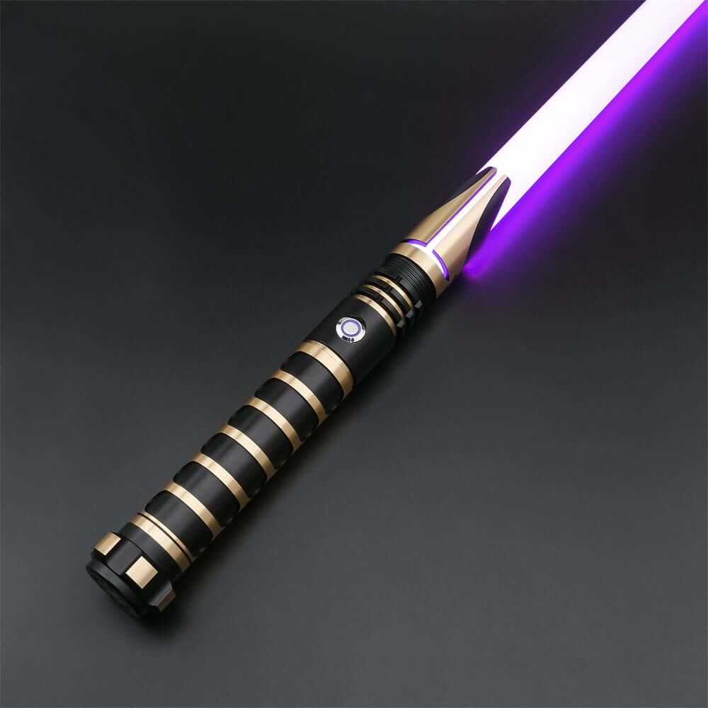 Gladiator Combat Lightsaber with rugged hilt and durable polycarbonate blade, designed for intense dueling and display.