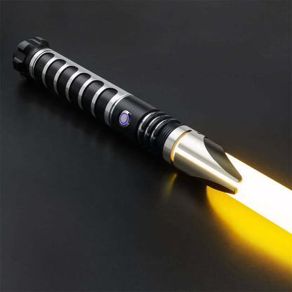Gladiator Combat Lightsaber with rugged hilt and durable polycarbonate blade, designed for intense dueling and display.
