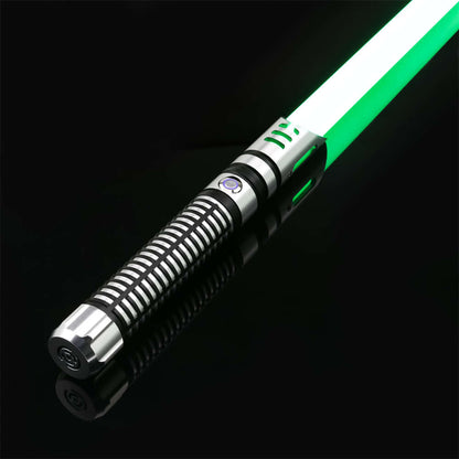Guardian Combat Lightsaber with T6 aluminum hilt and polycarbonate blade, showcasing its durability and sleek design.