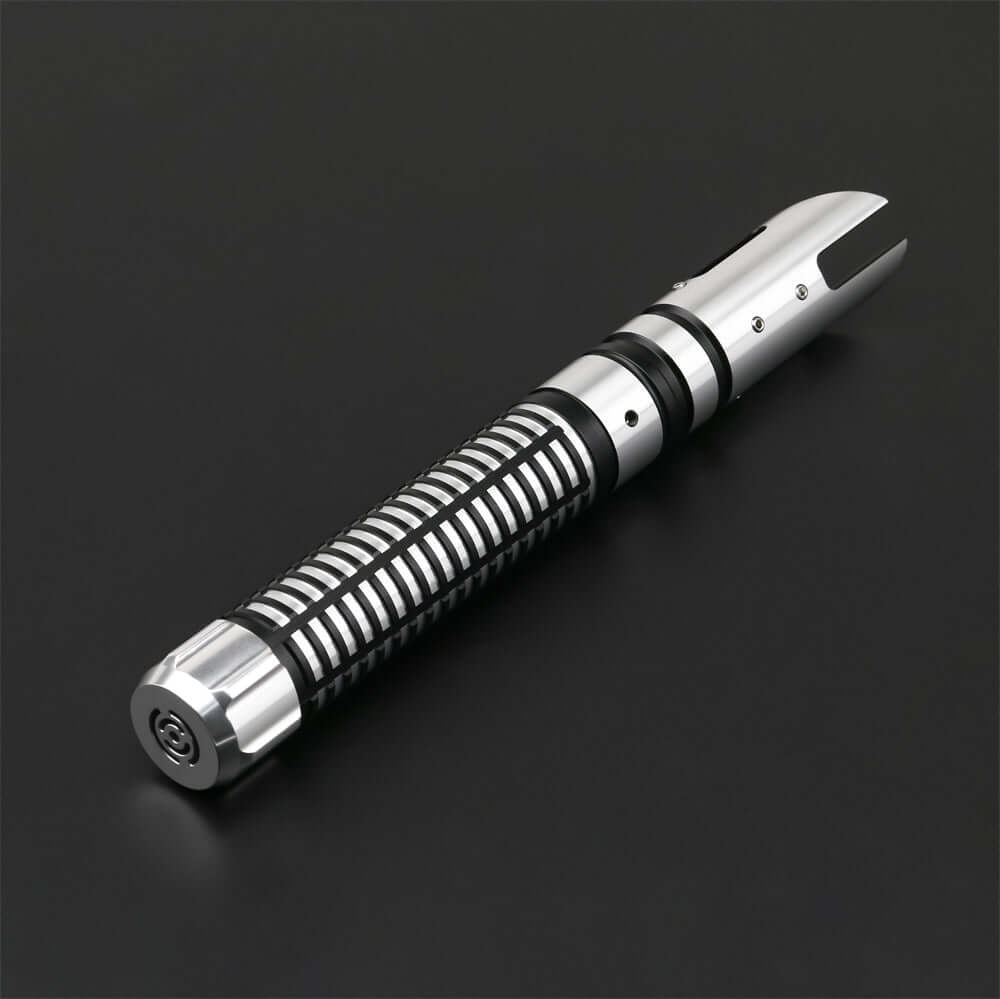 Guardian Combat Lightsaber with T6 aluminum hilt and polycarbonate blade, showcasing its durability and sleek design.