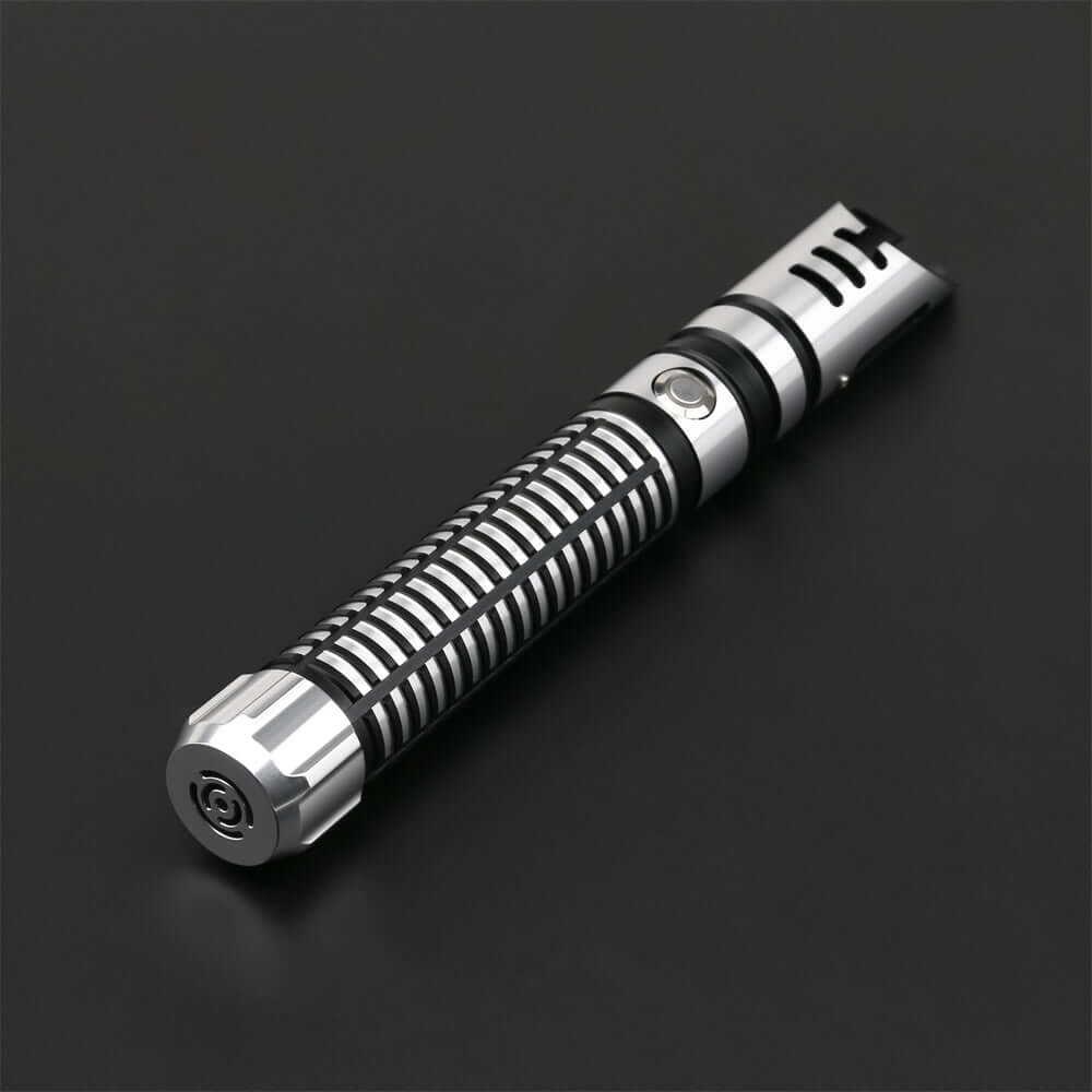 Guardian Combat Lightsaber with T6 aluminum hilt and polycarbonate blade, showcasing its durability and sleek design.