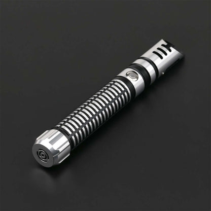 Guardian Combat Lightsaber with T6 aluminum hilt and polycarbonate blade, showcasing its durability and sleek design.