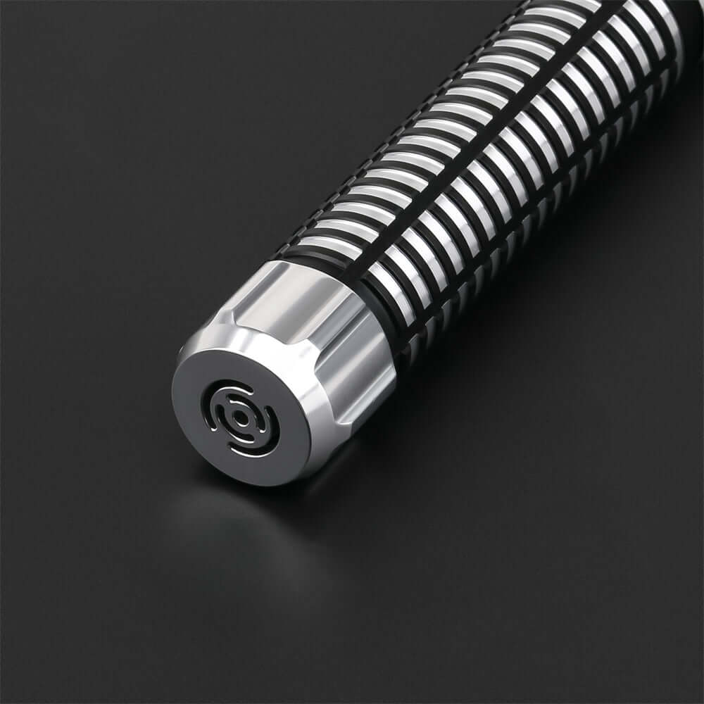 Guardian Combat Lightsaber with T6 aluminum hilt and polycarbonate blade, showcasing its durability and sleek design.