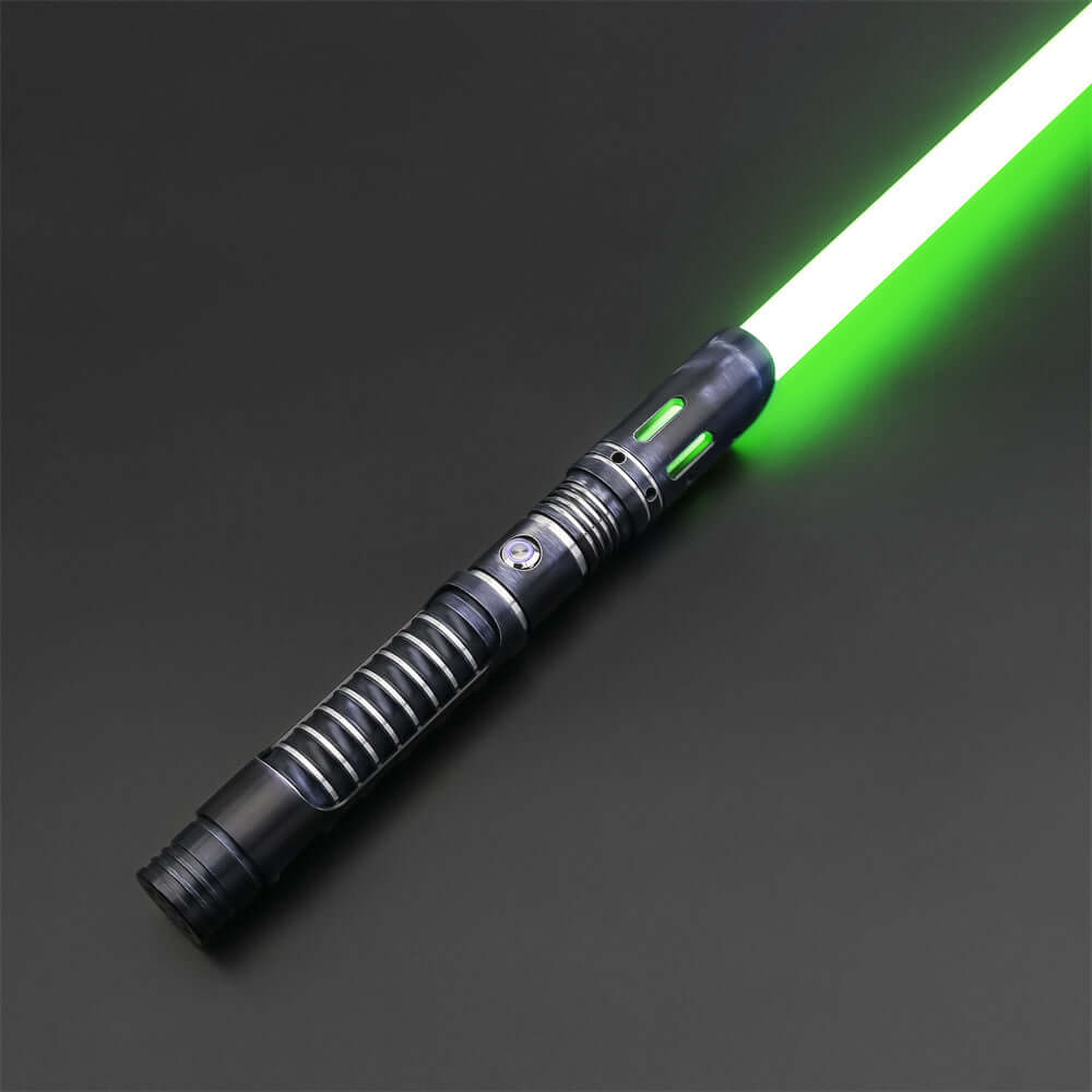 Vanguard Combat Lightsaber with rugged hilt and durable polycarbonate blade, designed for intense dueling and display.
