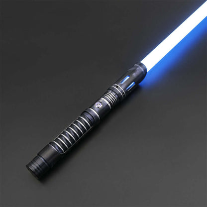 Vanguard Combat Lightsaber with rugged hilt and durable polycarbonate blade, designed for intense dueling and display.