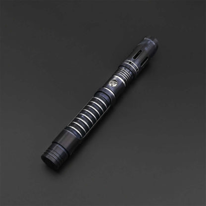 Vanguard Combat Lightsaber with rugged hilt and durable polycarbonate blade, designed for intense dueling and display.