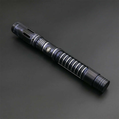 Vanguard Combat Lightsaber with rugged hilt and durable polycarbonate blade, designed for intense dueling and display.