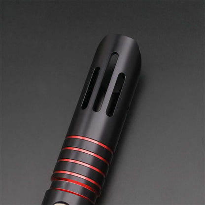 Volcano Combat Lightsaber with rugged hilt and durable polycarbonate blade, designed for intense dueling and display.