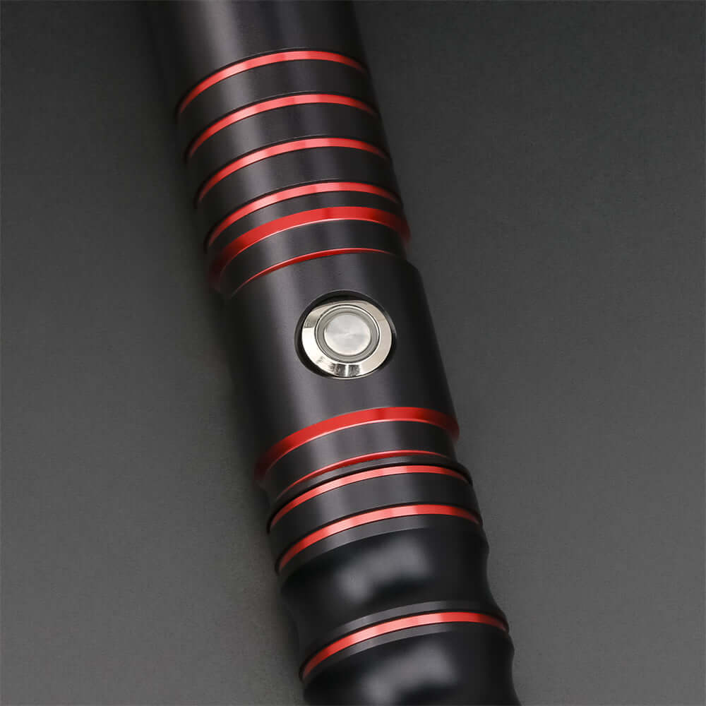 Volcano Combat Lightsaber with rugged hilt and durable polycarbonate blade, designed for intense dueling and display.