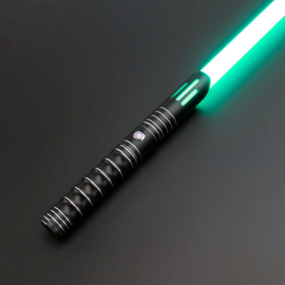 Volcano Combat Lightsaber with rugged hilt and durable polycarbonate blade, designed for intense dueling and display.