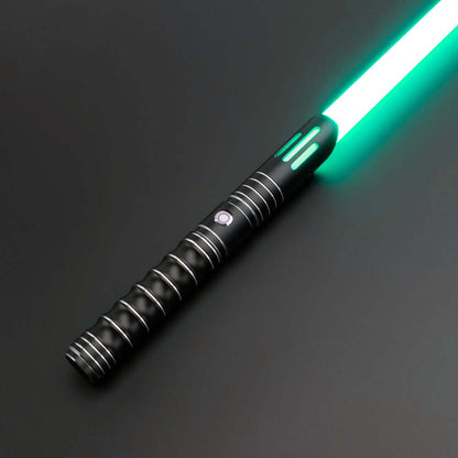 Volcano Combat Lightsaber with rugged hilt and durable polycarbonate blade, designed for intense dueling and display.
