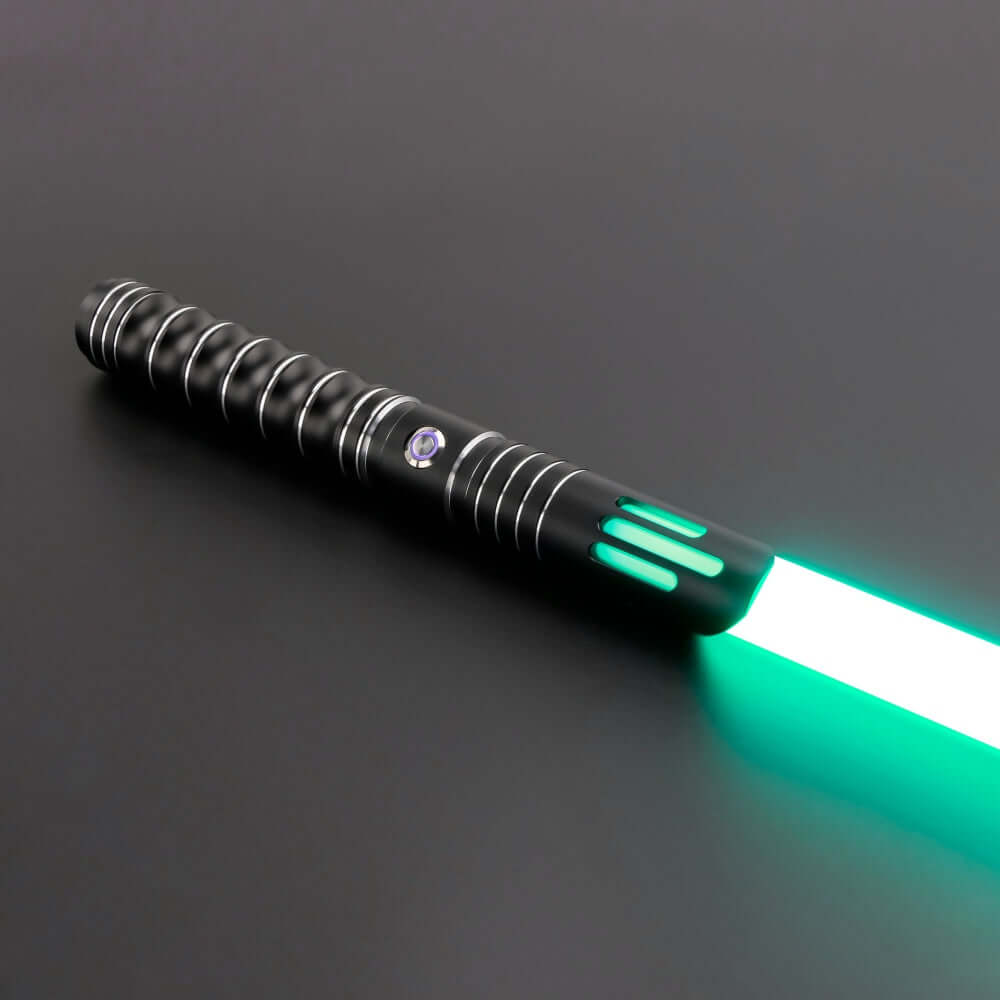 Volcano Combat Lightsaber with rugged hilt and durable polycarbonate blade, designed for intense dueling and display.
