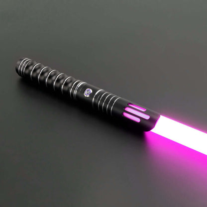 Volcano Combat Lightsaber with rugged hilt and durable polycarbonate blade, designed for intense dueling and display.
