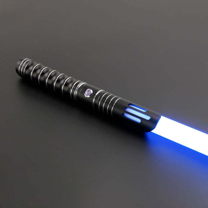 Volcano Combat Lightsaber with rugged hilt and durable polycarbonate blade, designed for intense dueling and display.