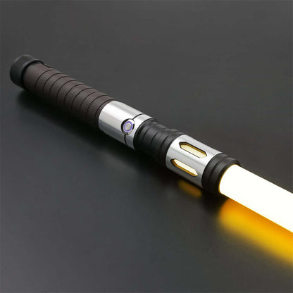 Warrior Combat Lightsaber with rugged hilt and durable polycarbonate blade, designed for intense dueling and display.