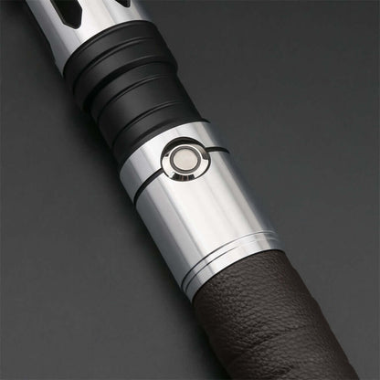 Warrior Combat Lightsaber with rugged hilt and durable polycarbonate blade, designed for intense dueling and display.