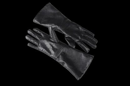 Black tactical gloves designed for the premium tactical enforcer suit, offering protection and dexterity.