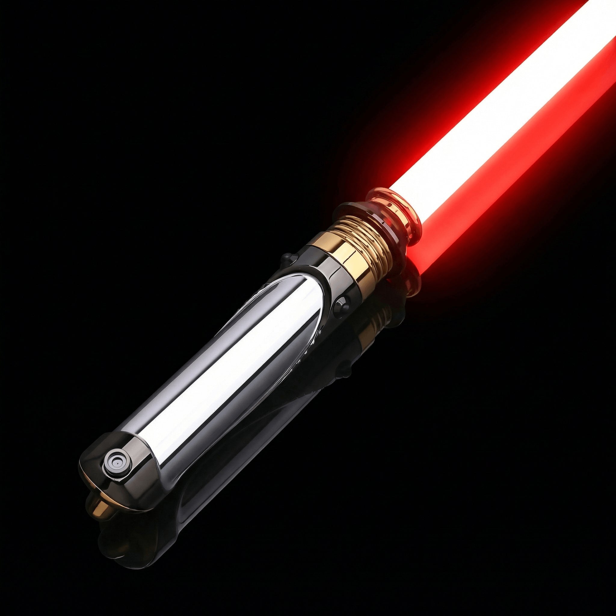 Emperor lightsaber hilt with a glowing red blade