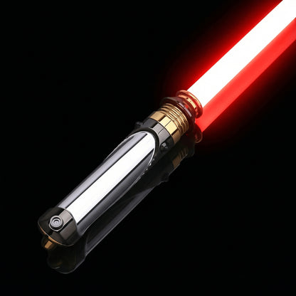 Emperor lightsaber hilt with a glowing red blade