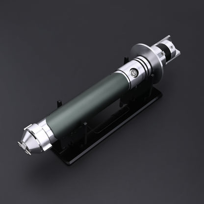 The Kanan SE lightsaber hilt featuring a luminous light blue blade