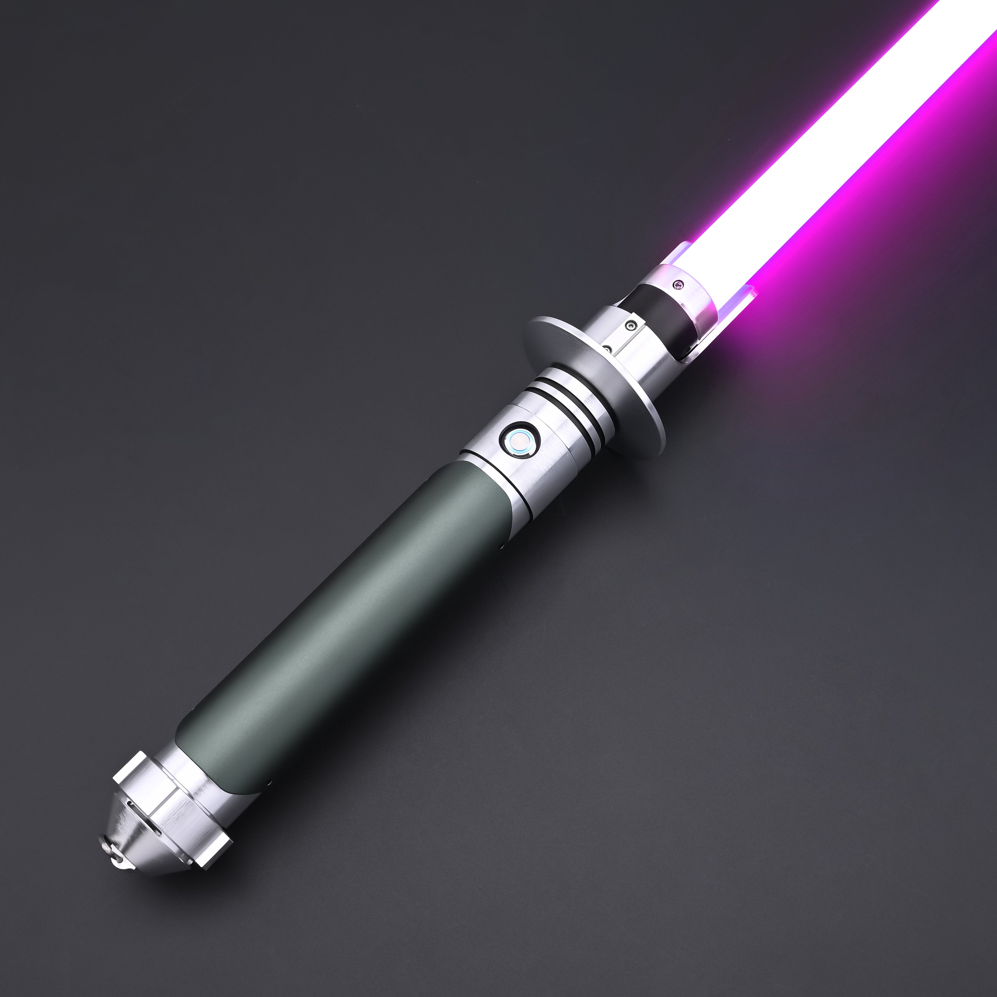 Kanan SE lightsaber hilt with a deep purple blade illumination