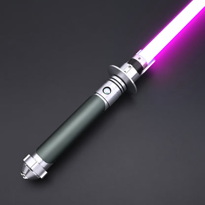 Kanan SE lightsaber hilt with a deep purple blade illumination