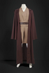 Mace Windu Jedi Master cosplay outfit displayed on a mannequin showcasing the high-quality costume design.
