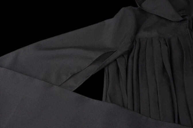 Premium tactical enforcer suit featuring a sleek black design and detailed pleating for enhanced performance.