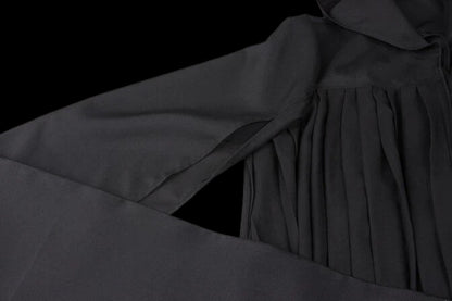 Premium tactical enforcer suit featuring a sleek black design and detailed pleating for enhanced performance.