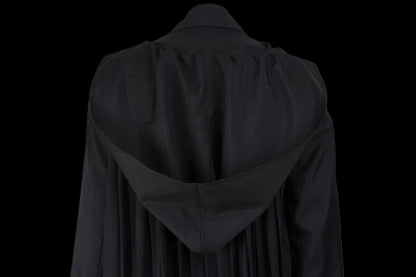Back view of NovaSaber premium tactical enforcer suit showcasing the hood and draped design.