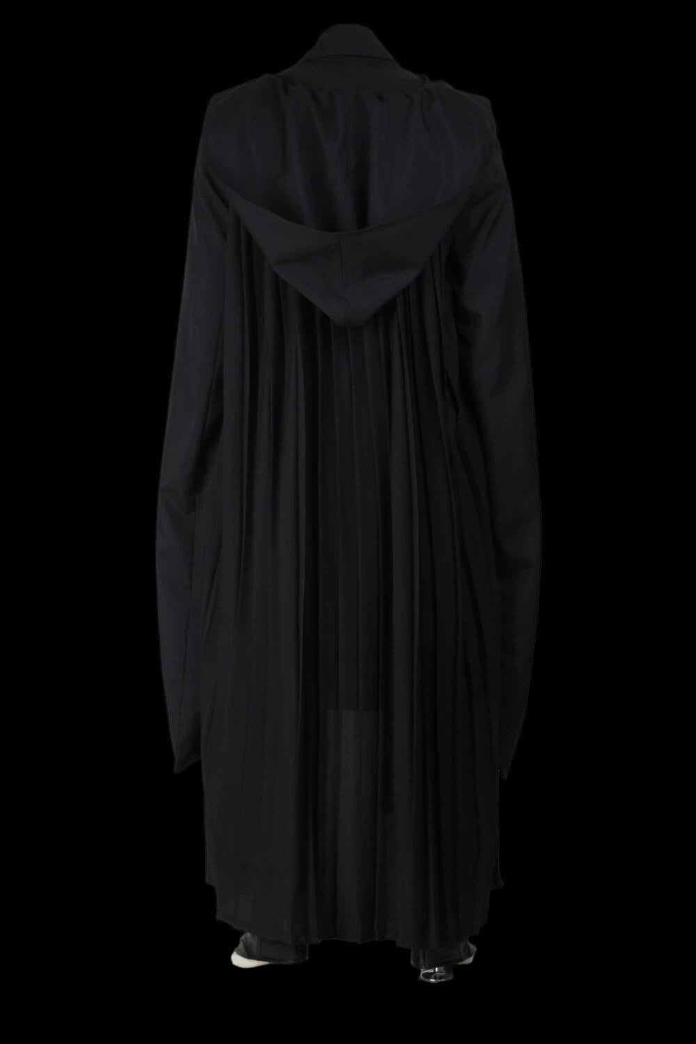 NovaSaber premium tactical enforcer suit back view featuring a sleek hooded design and flowing fabric.