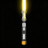 Skyrim lightsaber featuring a premium black and gold hilt with a bright yellow blade.