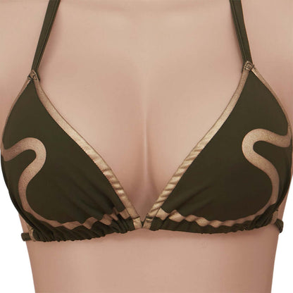 Sexy Princess Costume Leia Cosplay Halloween Costumes Dress Slave Bra Skirt for Adult Women