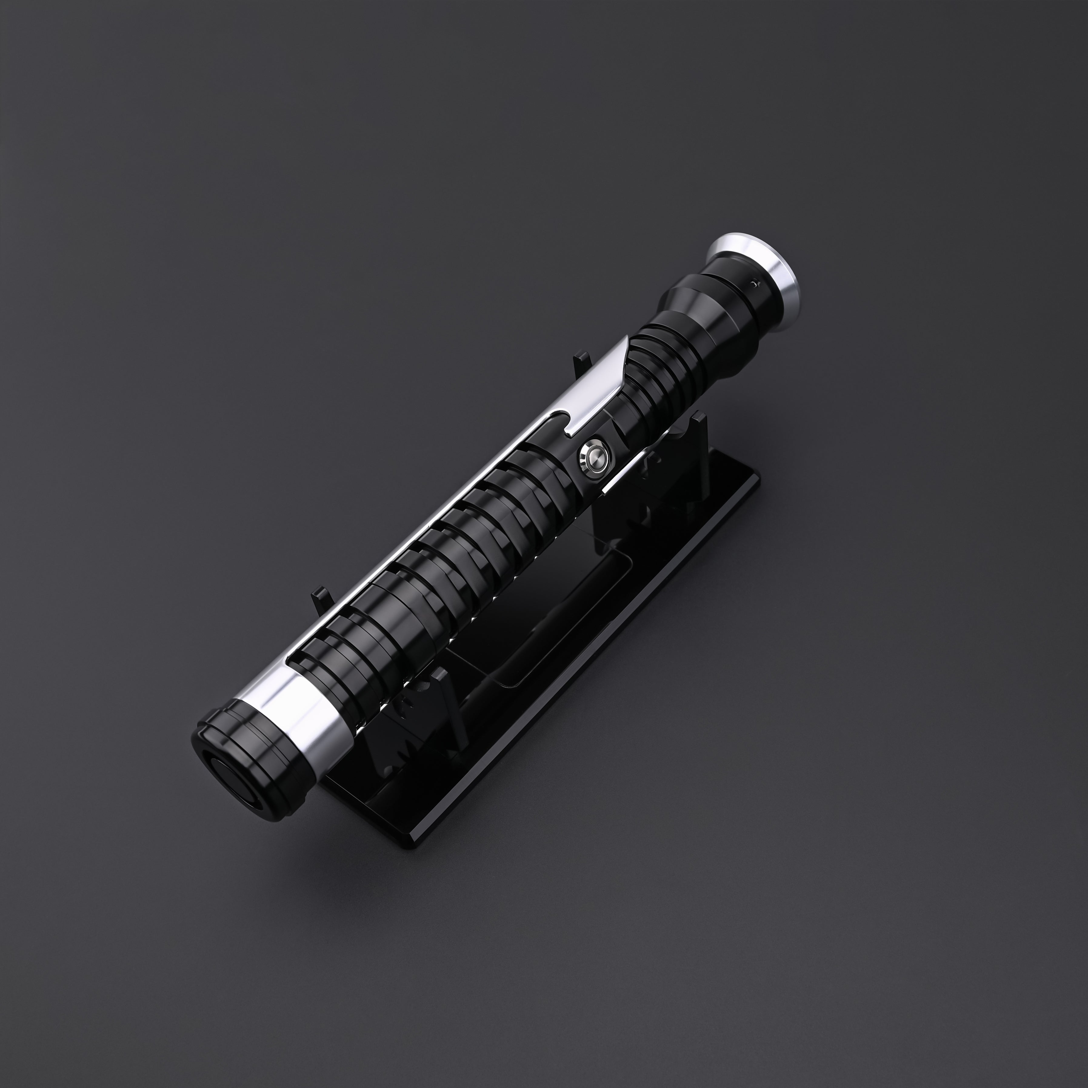Qui-Gon SE lightsaber hilt showcasing its balanced and minimalist tactical design