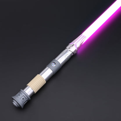 Iron Tempest Dual Lightsaber - Single Hilt with Purple Blade Lighting Effect