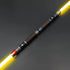 The Sovereign Twin Lightsabers with bright orange blades lit up