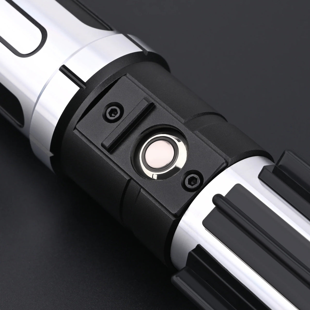 The Void Walker heavy dueling lightsaber close-up showing detailed design and high-quality materials.