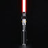 NovaSaber Vader EP3 lightsaber with red blade on display stand
