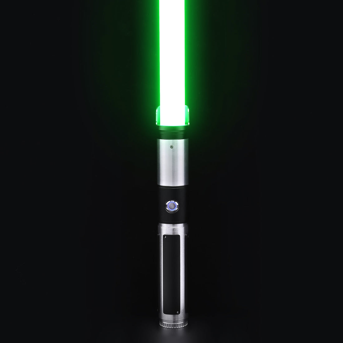 Yoda SE Lightsaber with green blade, showcasing sleek design and ergonomic grip for collectors and enthusiasts.