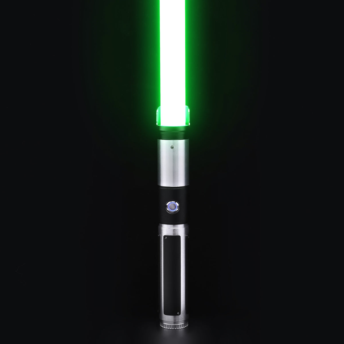 Yoda SE Lightsaber with green blade, showcasing sleek design and ergonomic grip for collectors and enthusiasts.